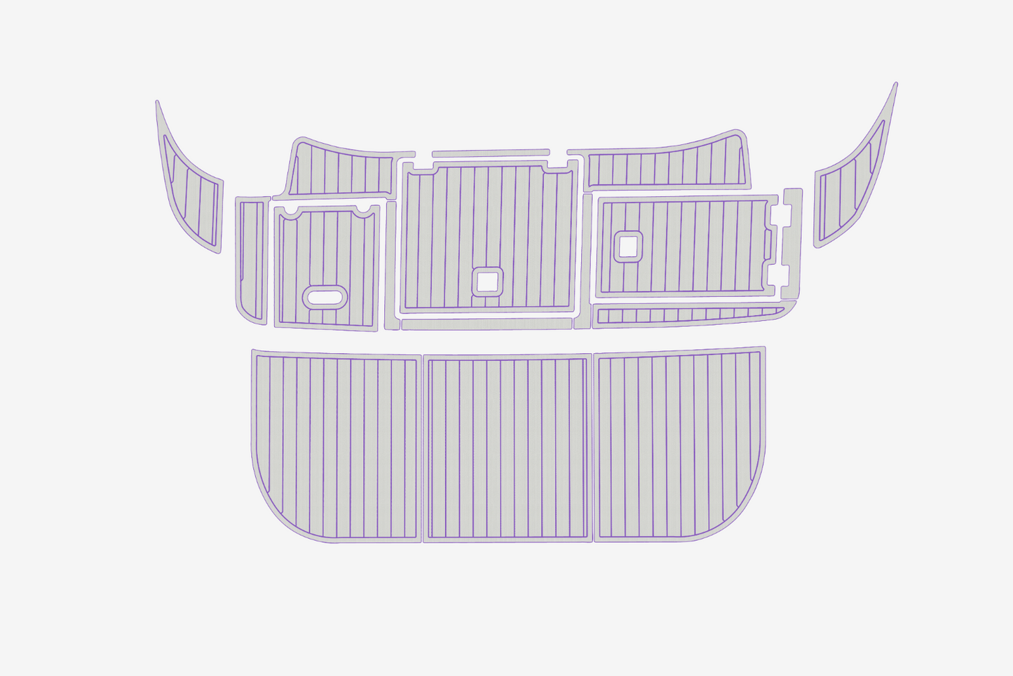 2000-2002 Cruisers Yacht 3672 Cockpit Swim platform 1/4"6mm EVA Foam faux floor