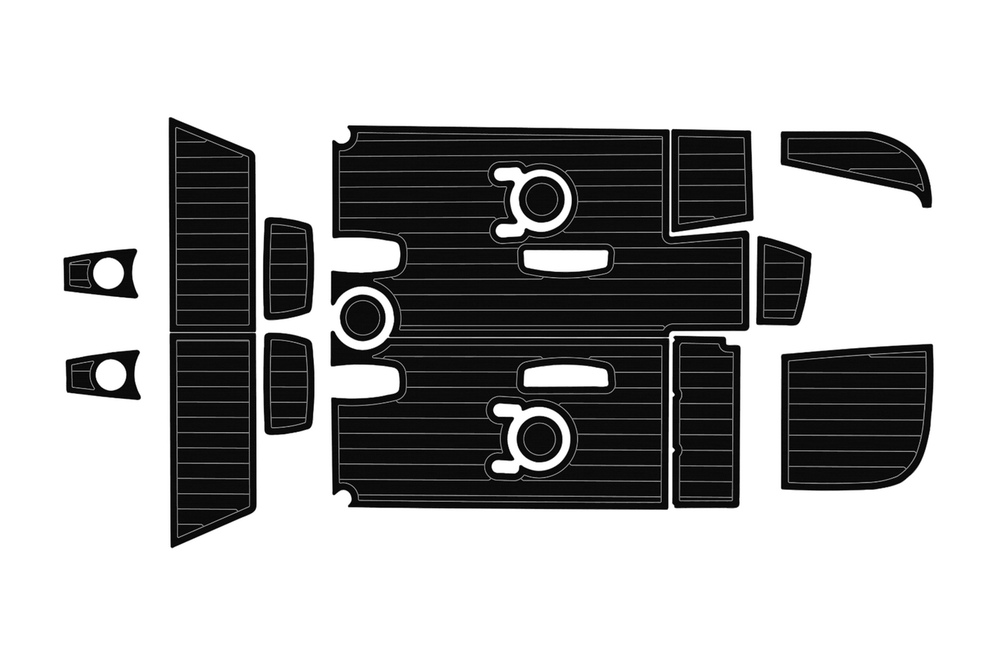2000-2014 FOUNTAIN LIGHTNING 38 Cockpit Swim platform 1/4"6mm EVA foam floor