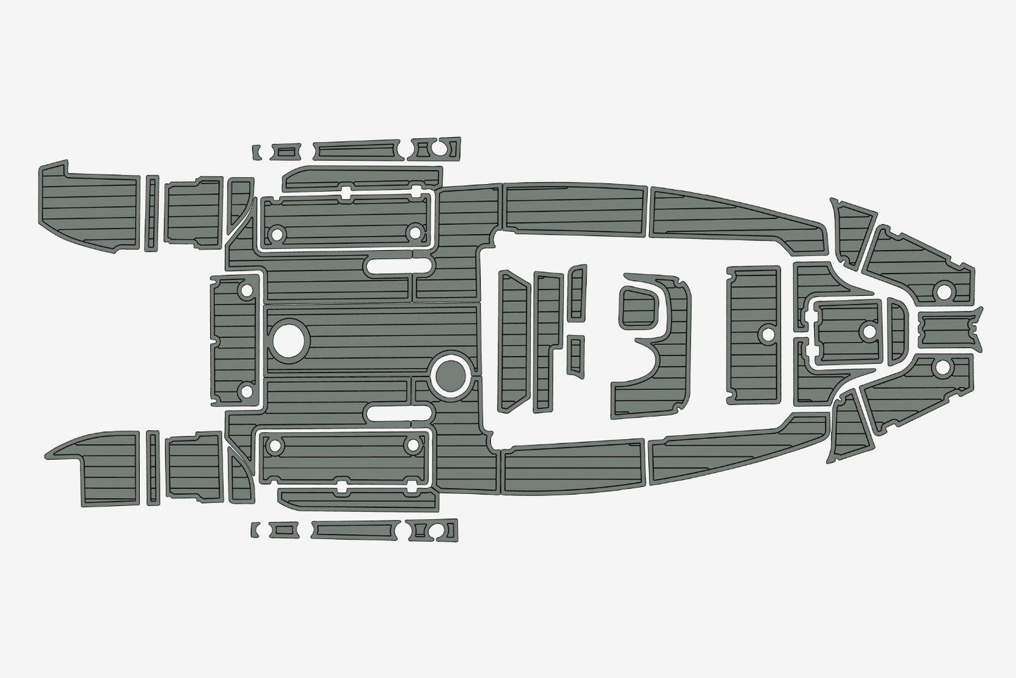 2019-2020 Sea Fox 266 Commander Cockpit Swim platform 1/4"6mm EVA Foam floor
