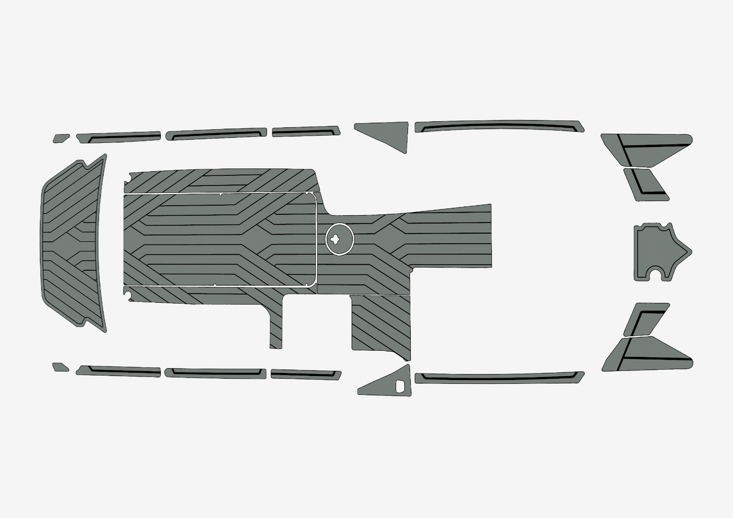 2013-2016 malibu 24 MXZ Cockpit Swim platform bow 1/4"6mm EVA Foam faux floor