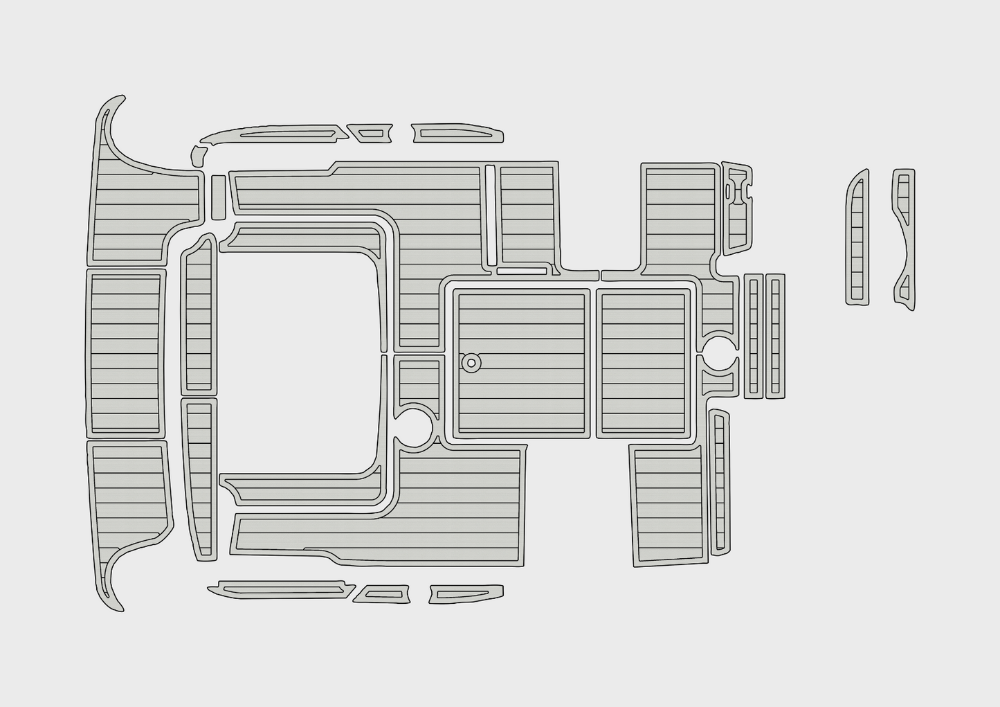1998-2002 SEA RAY 215 Express Cruiser Cockpit Swim platform 1/4" 6mm EVA Floor