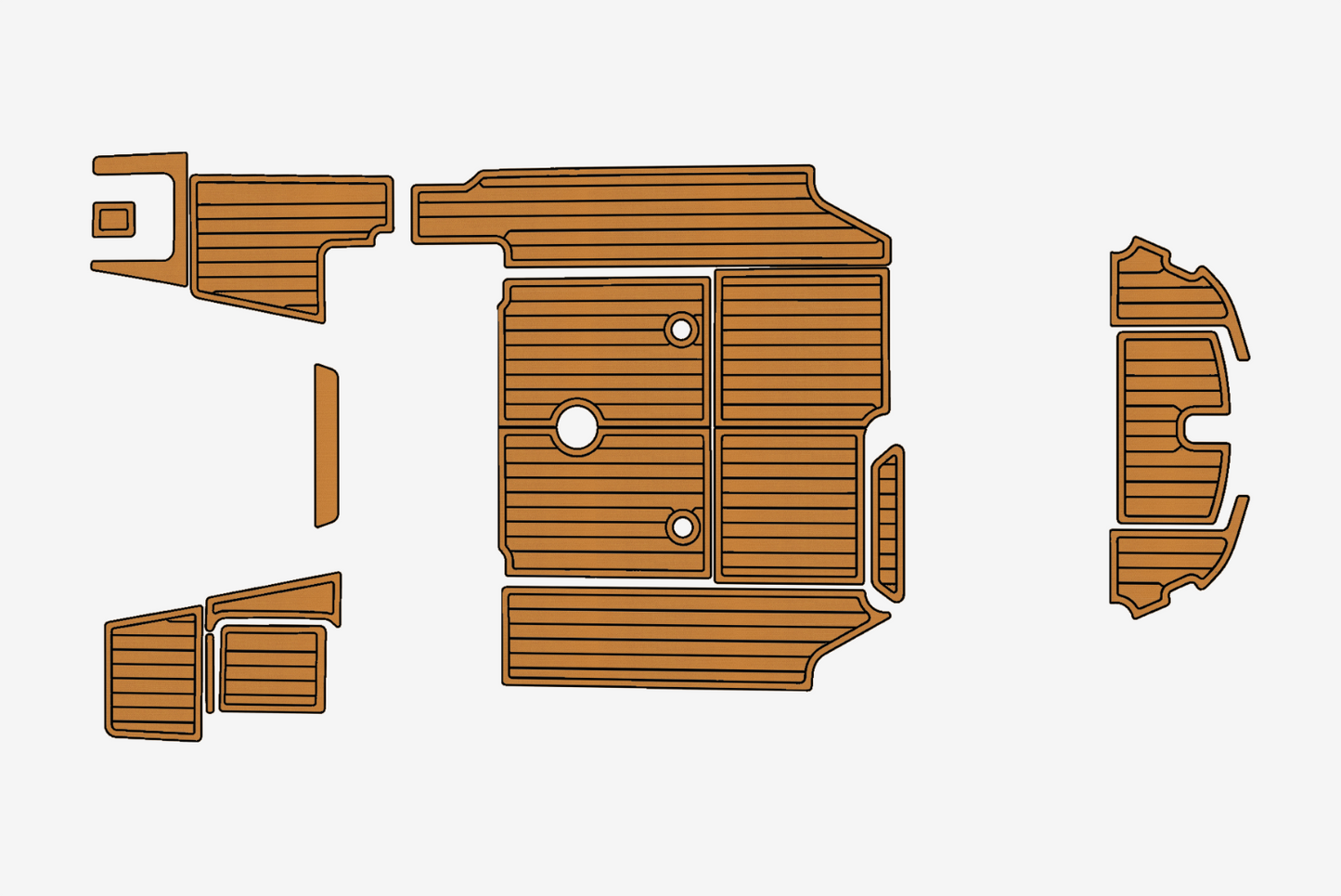 2020 Beneteau Flayer 7 Anti-slip mat Custom EVA teak marine deck flooring