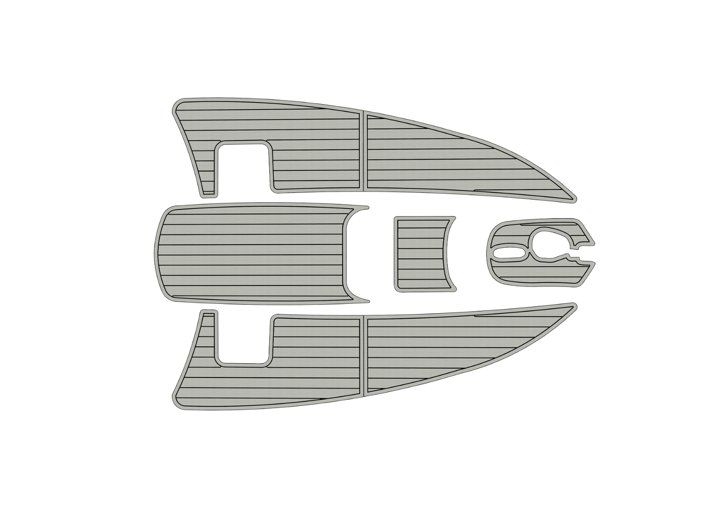 2000-2009 Bayliner 2855 Upper Deck Cockpit 1/4" 6mm EVA faux teak mat floor