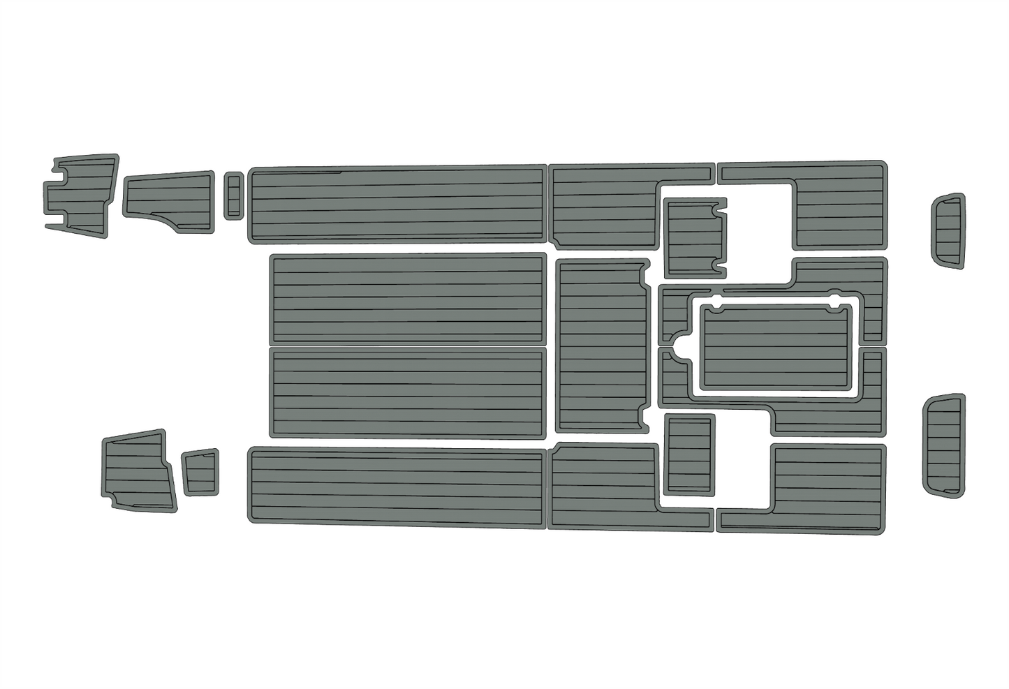 2015-2019 Caribbran 2300 Cockpit Swim platform 1/4"6mm EVA foam faux MAT floor