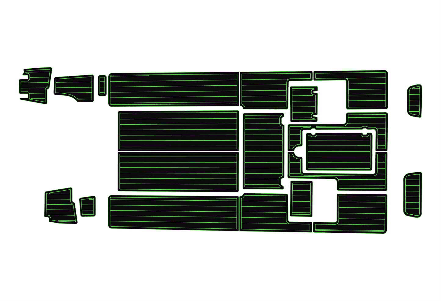 2015-2019 Caribbran 2300 Cockpit Swim platform 1/4"6mm EVA foam faux MAT floor