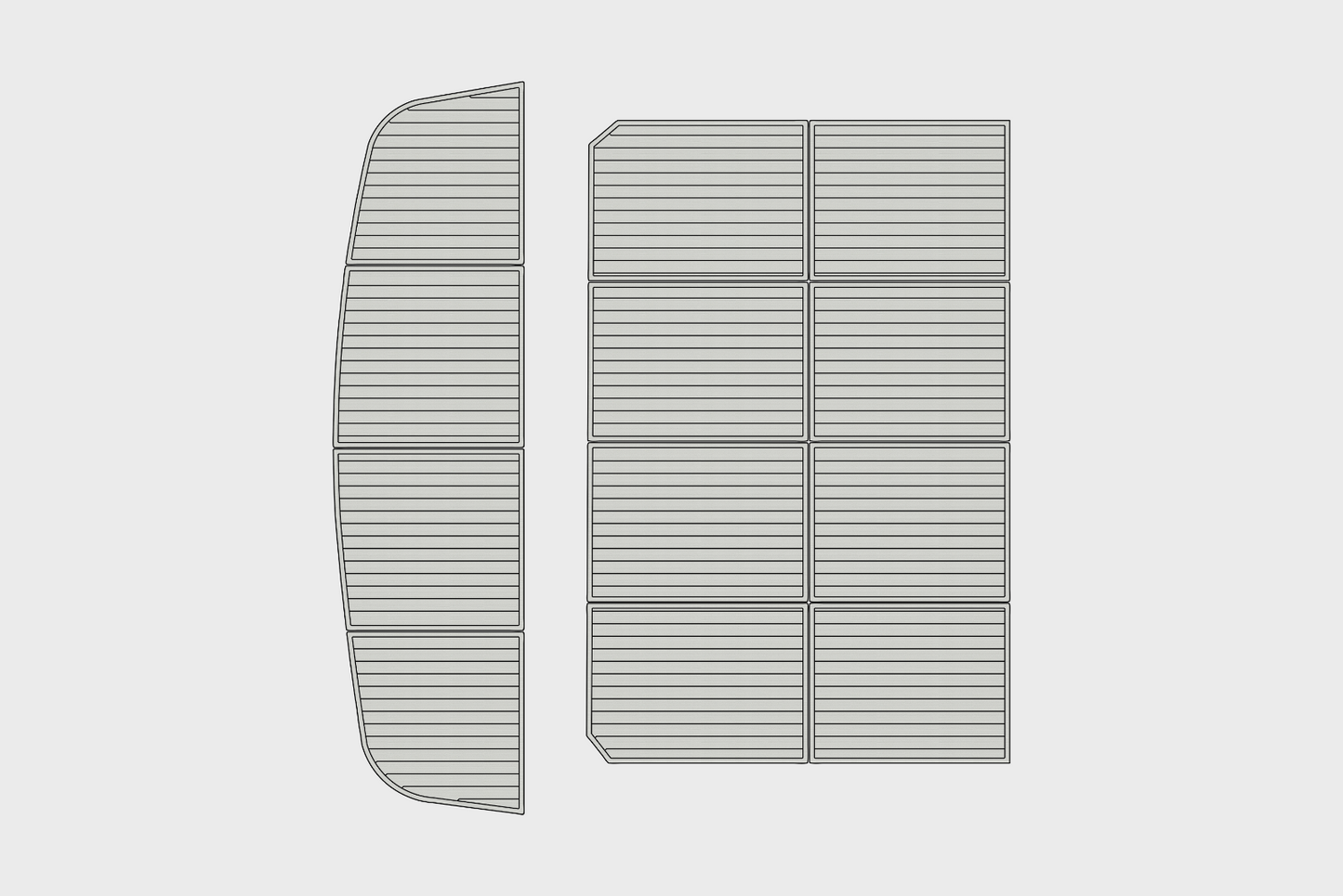 1999 Navigator 53 Classic Cockpit Swim platform 1/4"6mm EVA Foam faux mat floor