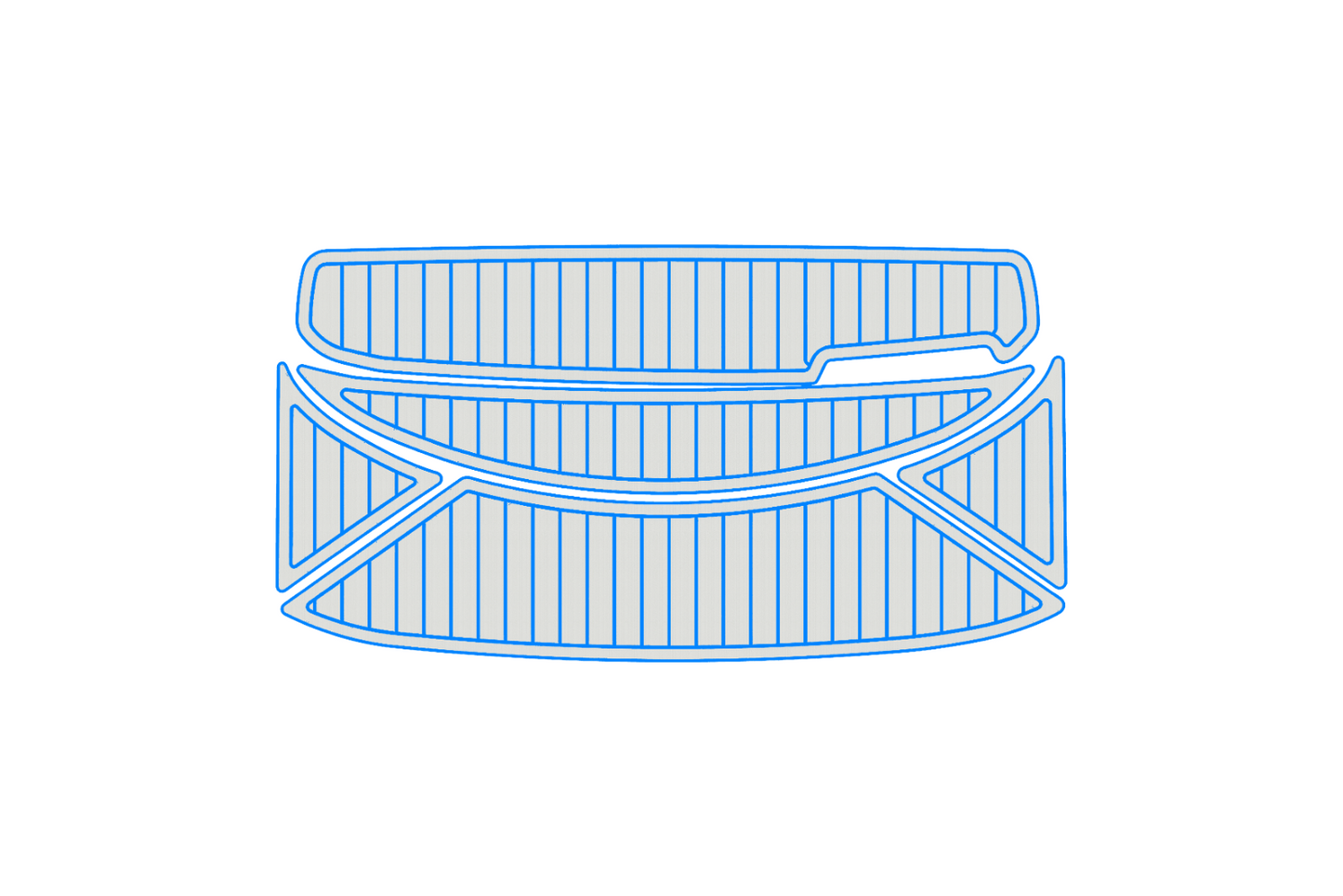 1998 Bayliner 2050 Anti-slip mat Custom EVA faux teak marine deck flooring