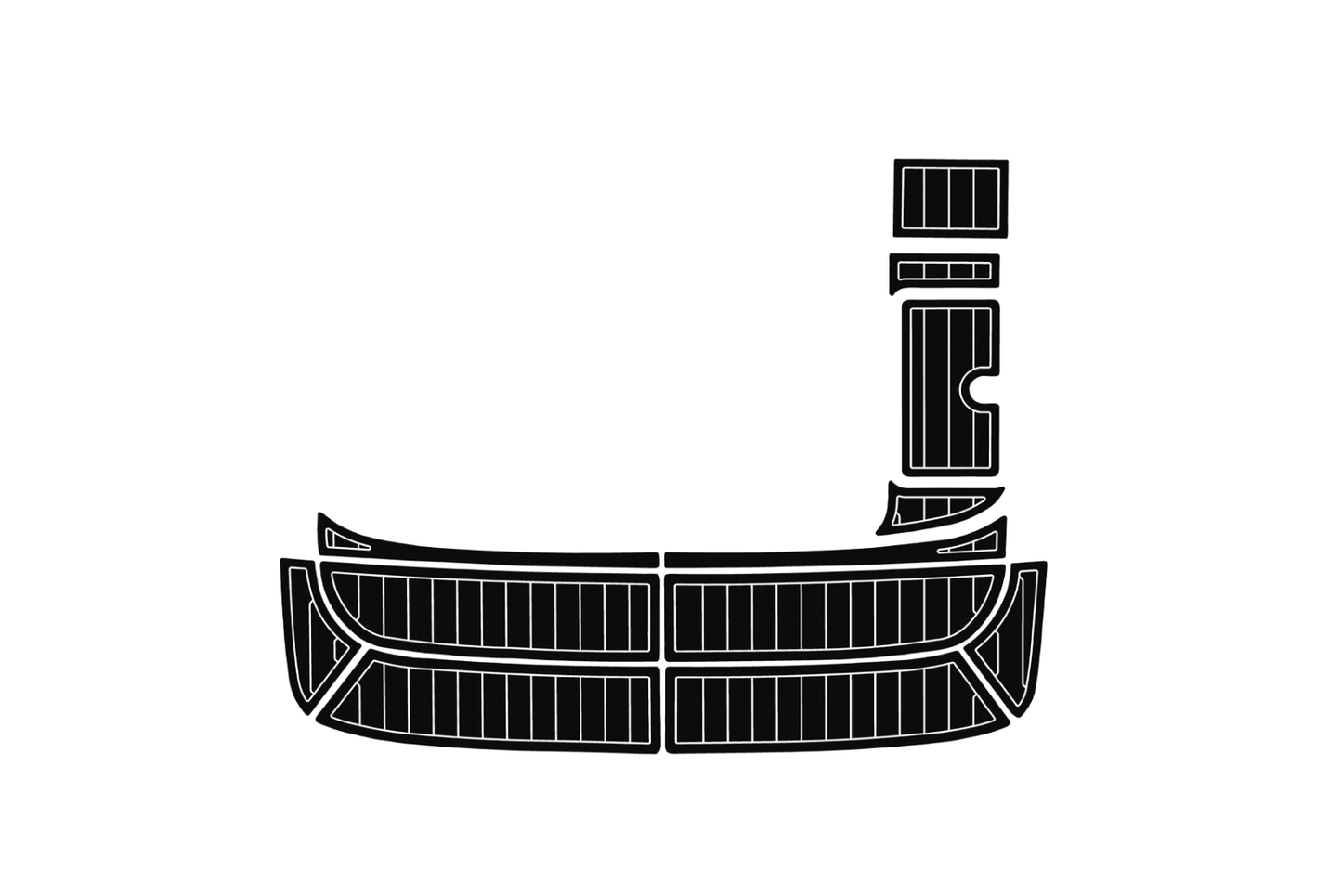 2017-2024 Bayliner VR5 Cockpit Swim platform 1/4" 6mm EVA faux teak mat Floor