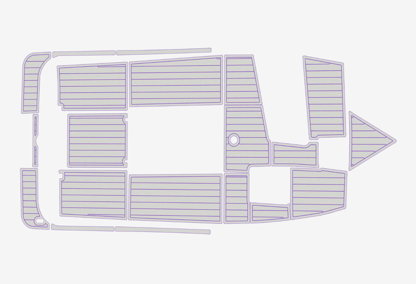 1998-2003 Malibu Response Cockpit Swim platform 1/4" 6mm EVA teak foam Floor