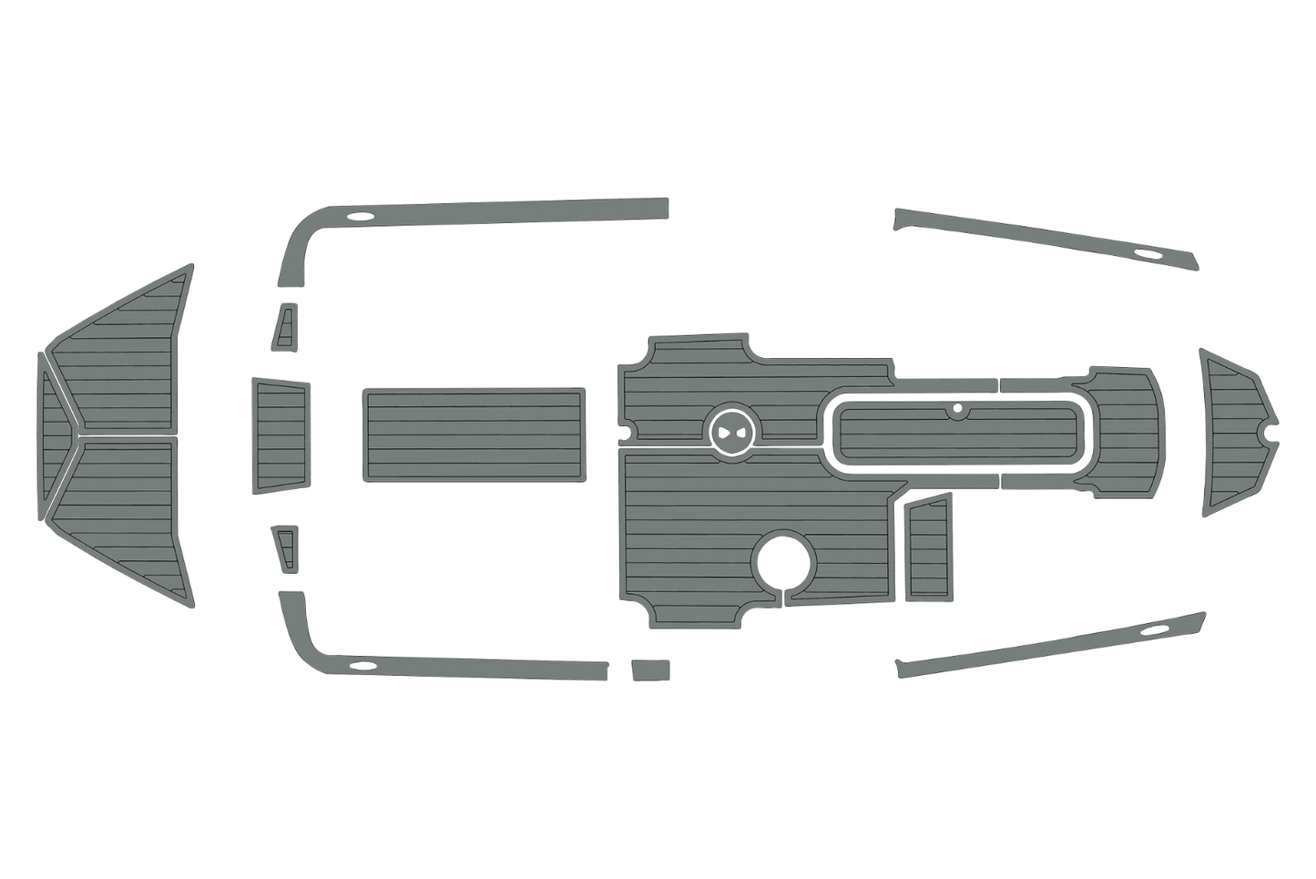 2019-2023 Bayliner HeyDay WT2DC Cockpit Swim platform Bow 1/4"6mm EVA foam floor