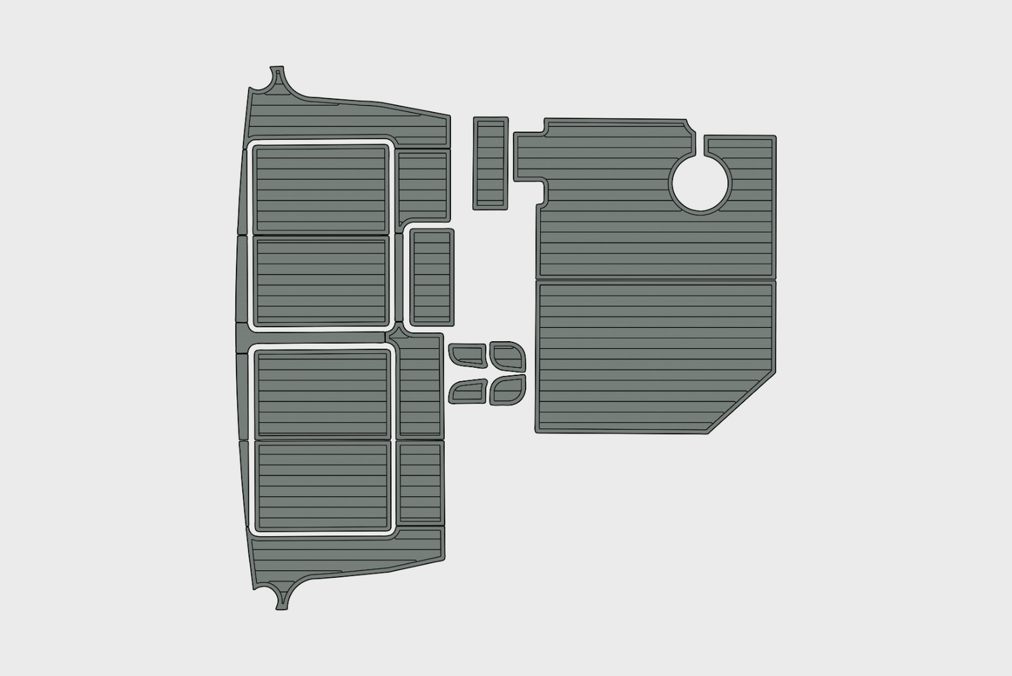 1996-2002 Bayliner 3988 Command Bridge Cockpit 1/4"6mm EVA foam faux MAT floor