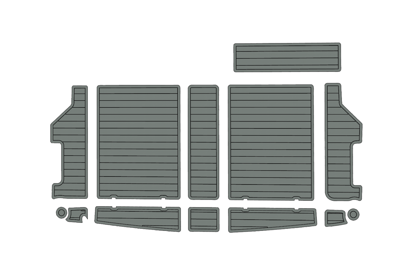 1988-1995 Bayliner 3288 3270 Cockpit Swim platform 1/4"6mm EVA foam faux floor