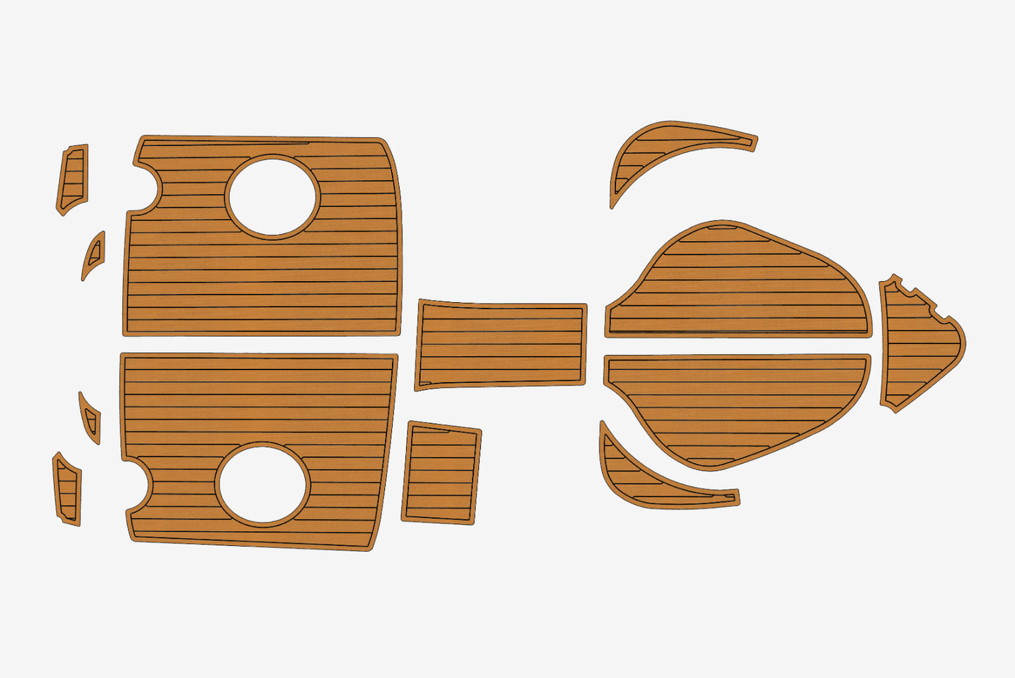 AMT 170 BRs 3 Cockpit 1/4" 6mm EVA Teak deck floor