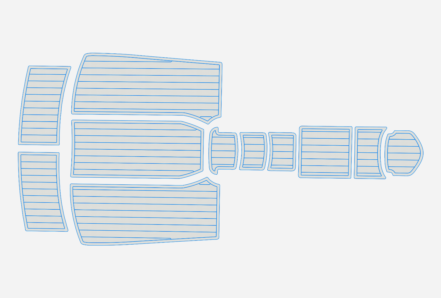 2008-2010 Bella 570 DC Marine teak deck EVA Foam Boat fuax foam mat flooring