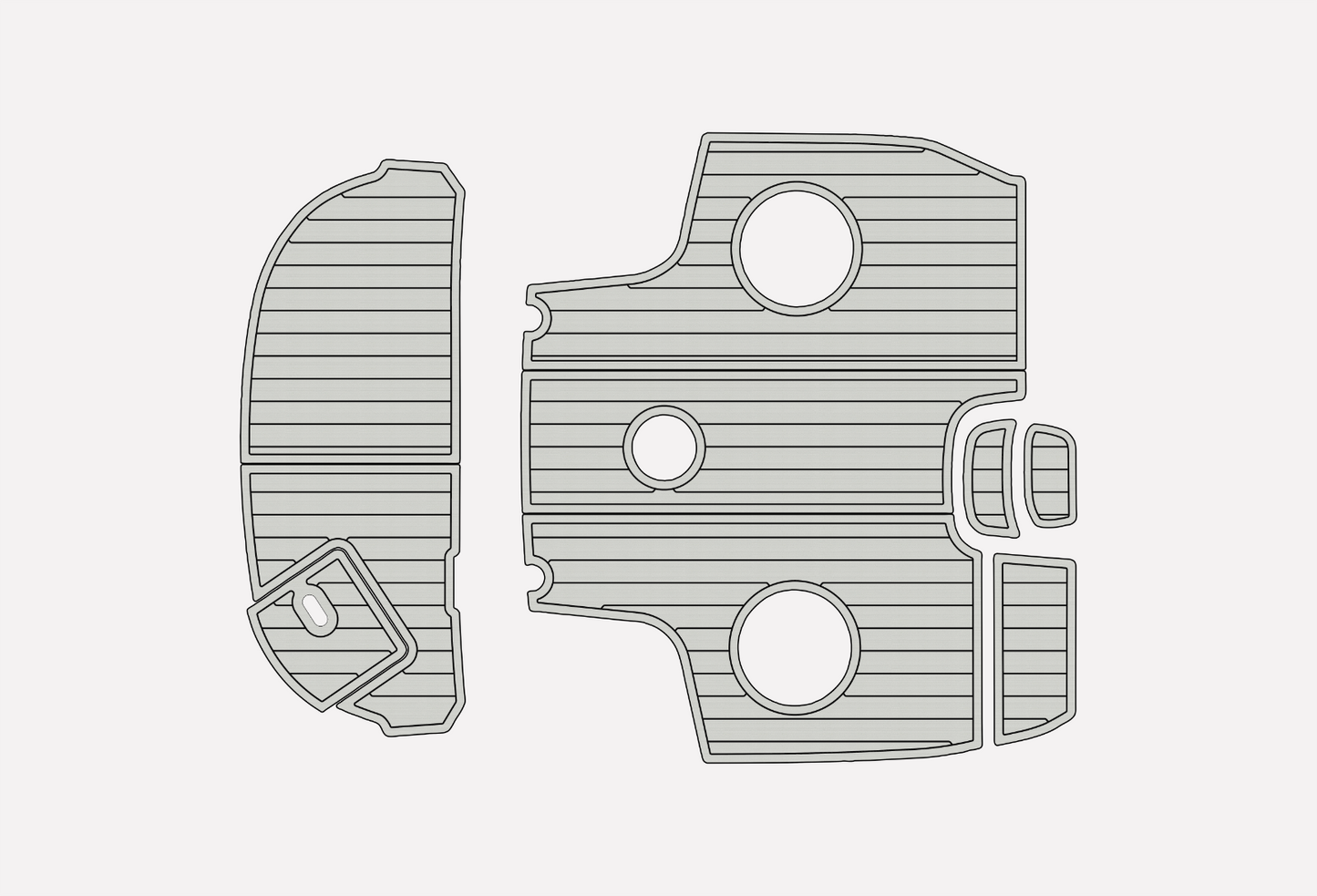 2011-2014 Stingray 225 CR Cockpit Swim platform 1/4"6mm EVA foam faux floor