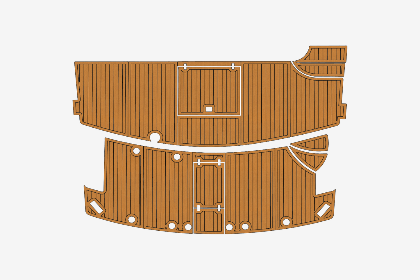 2004 Grand Alaskan 65 Cockpit Swim platform 1/4"6mm EVA Foam carpet marine floor