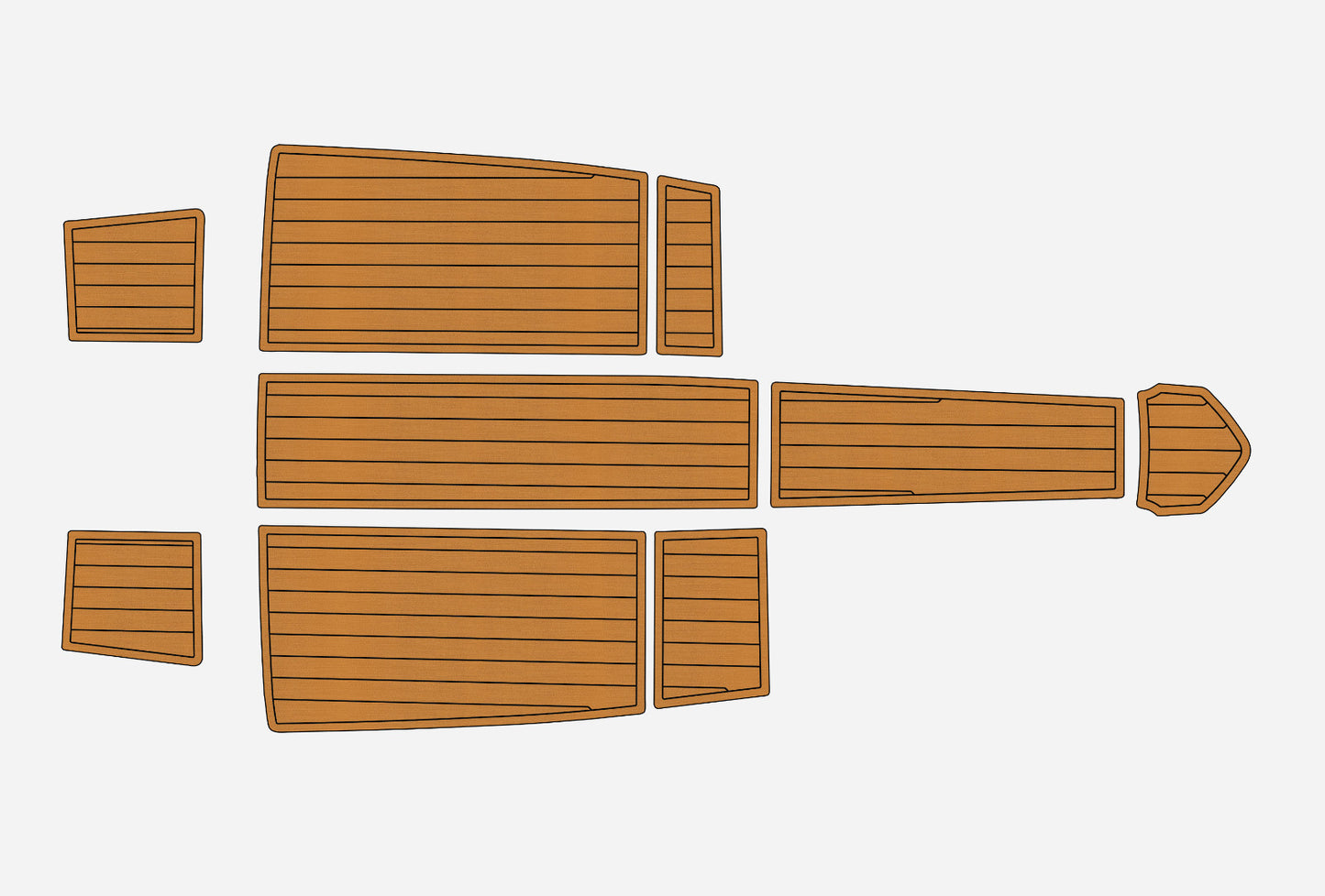 2008-2017 Bella 530 EXCEL Marine teak deck EVA Foam Boat fuax foam mat flooring