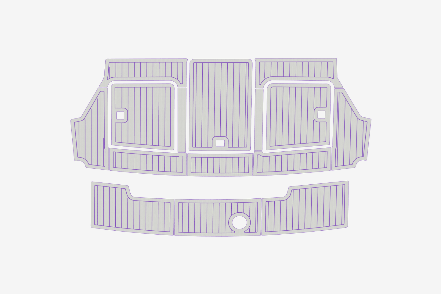Carver 37 Cockpit Swim platform 1/4"6mm EVA Foam carpet marine floor