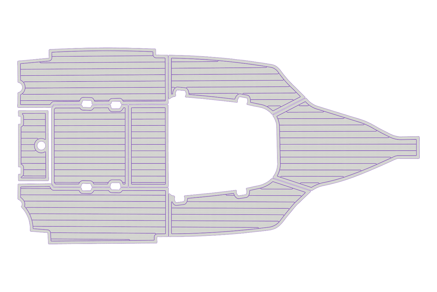 2015-2017 Tidewater 220 Cockpit 1/4"6mm EVA foam Faux teak marine mat floor