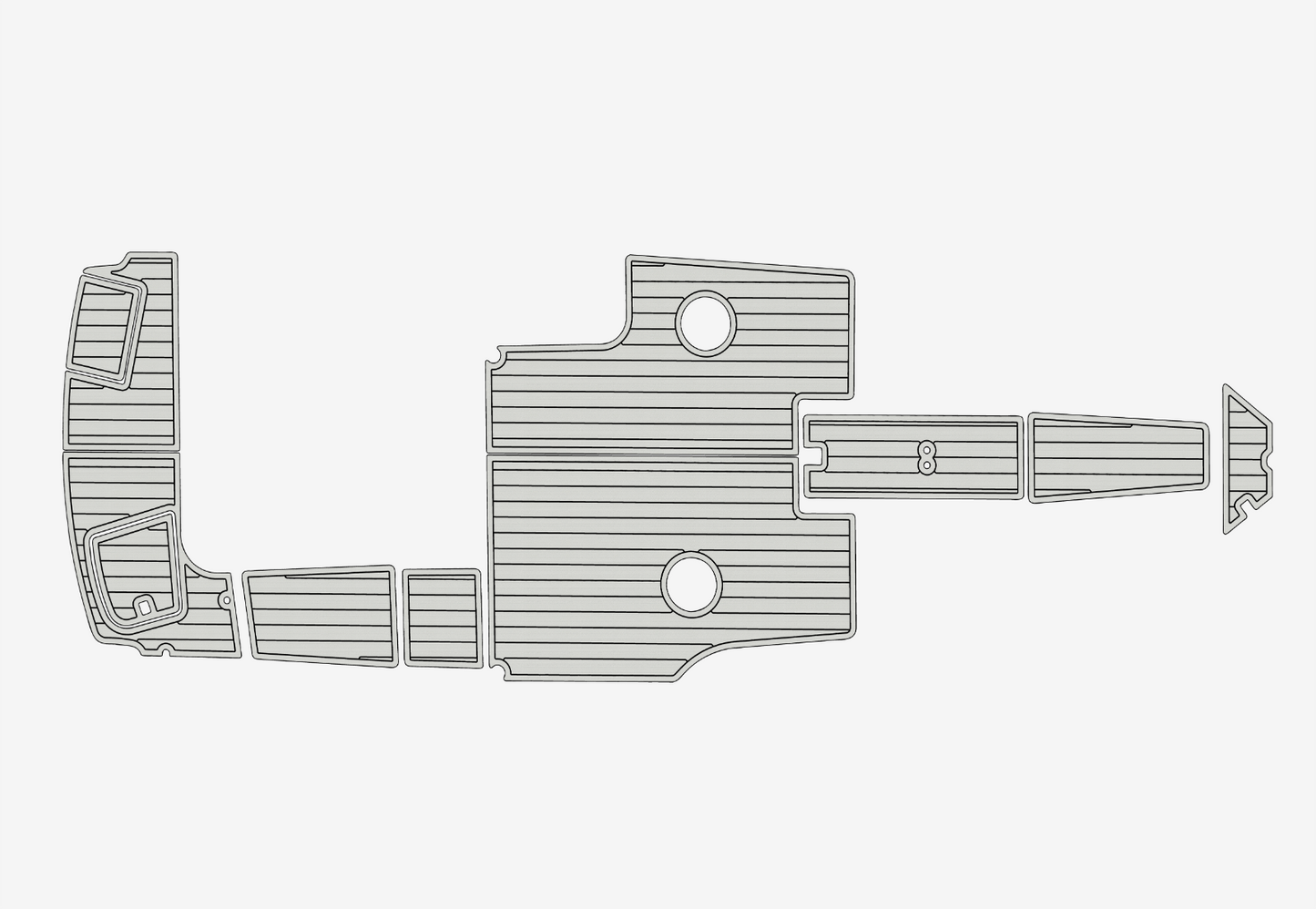 1999-2006 Cobalt 226 Cockpit Swim platform 6mm EVA faux teak foam mat Floor