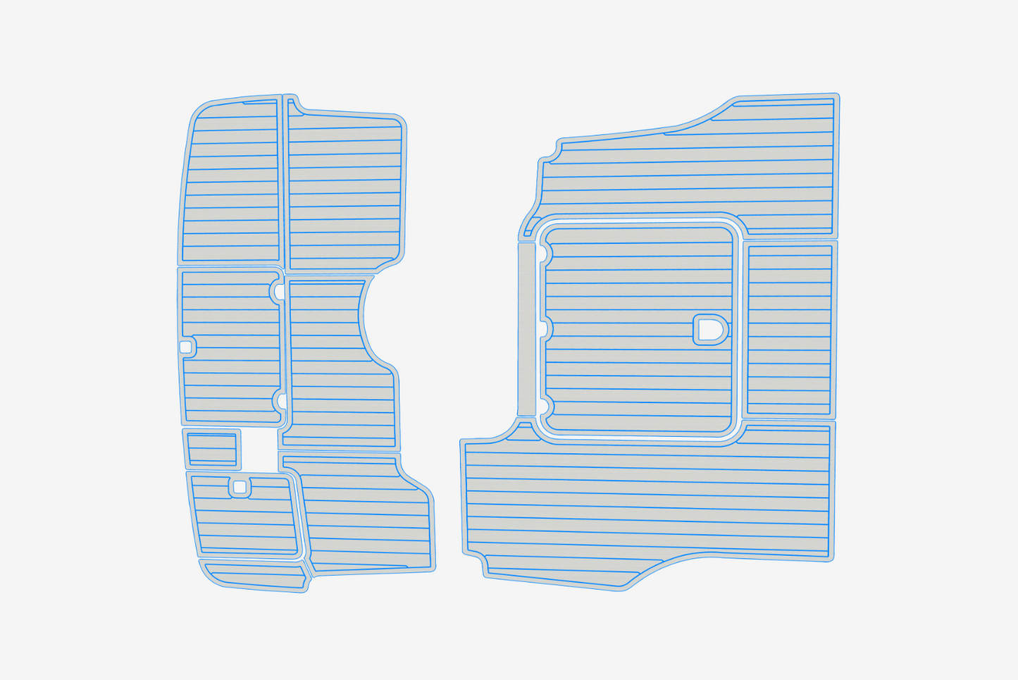 2000-2007 Cranchi 40 Atlantique Cockpit Swim platform 1/4"6mm EVA Foam mat floor