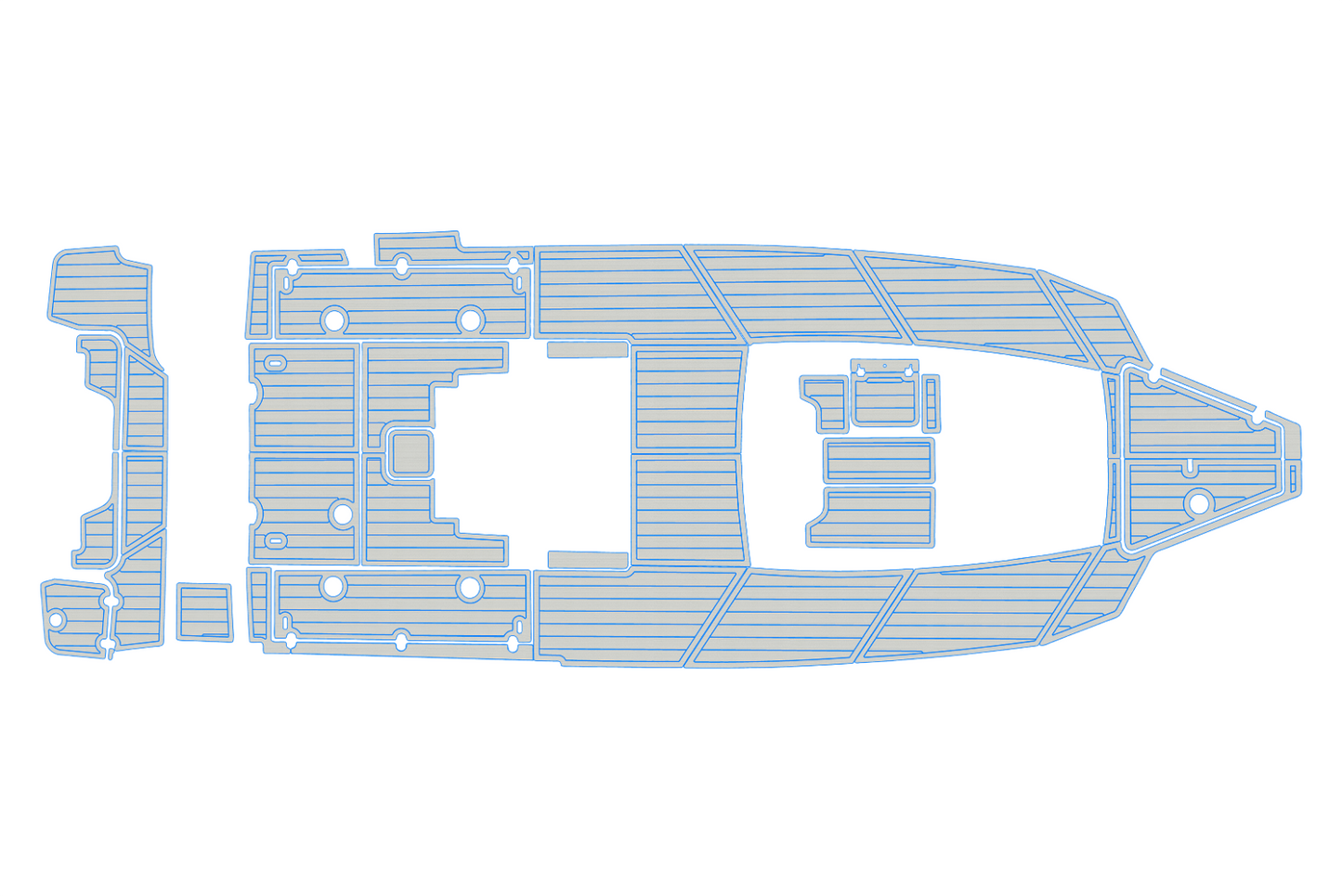 2022-2024 Blackfin 302 CC Cockpit Swim platform 1/4"6mm EVA foam floor