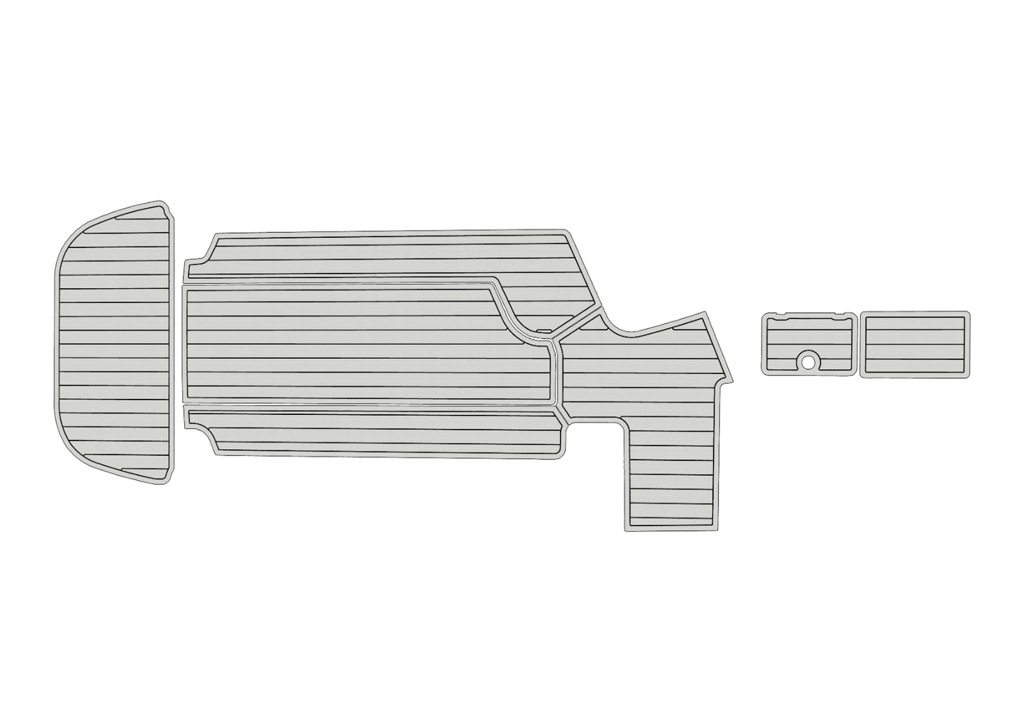 2003 Centurion 224 Cockpit Swim platform 1/4"6mm EVA foam faux mat floor