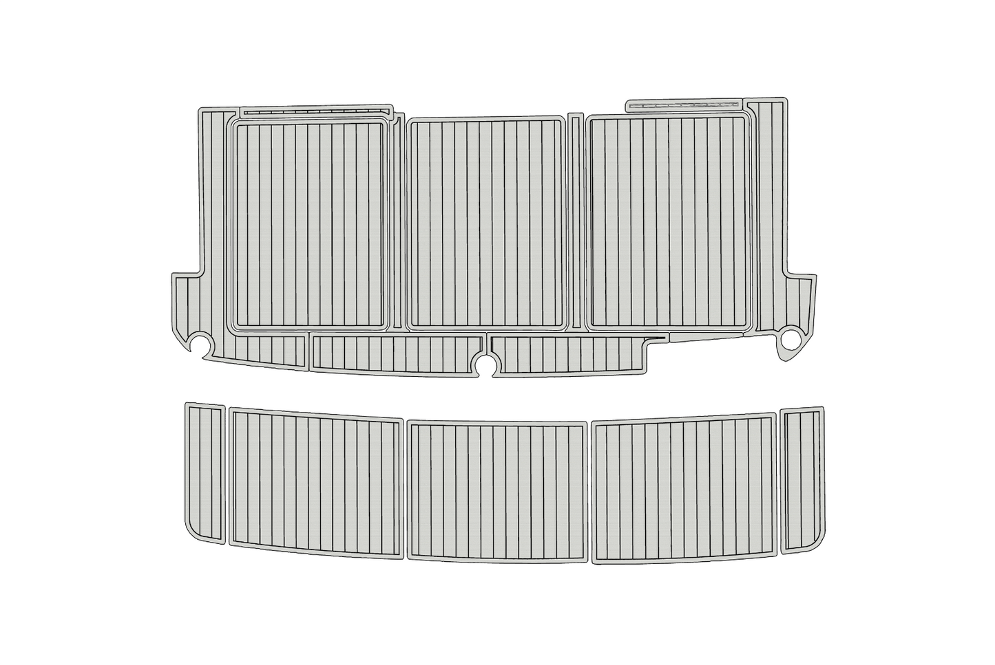 1985-1988 Bayliner 4550 Cockpit Swim platform 1/4"6mm EVA foam faux floor