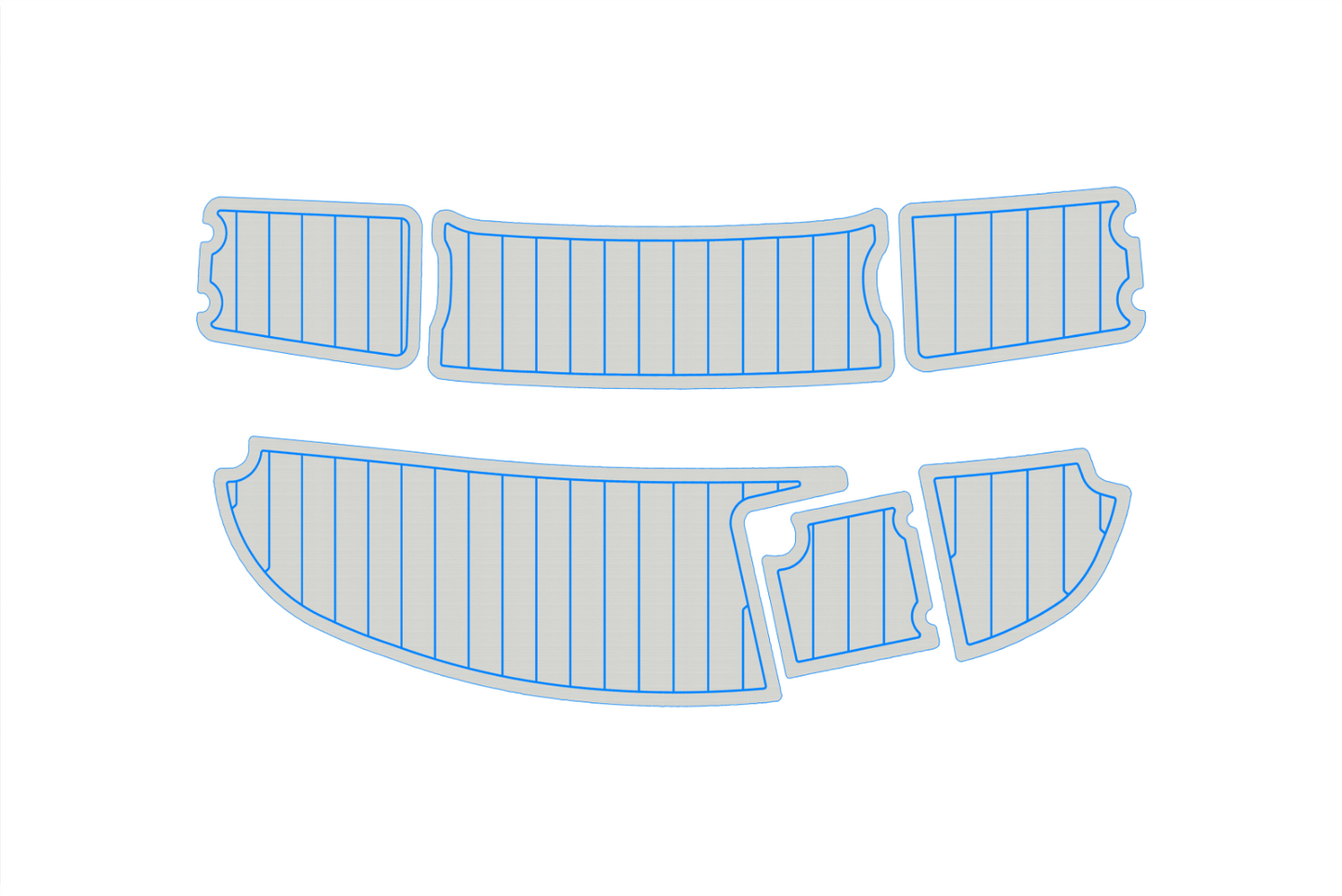 2003 Chaparral 210 SS Anti-slip mat Custom EVA teak marine deck flooring