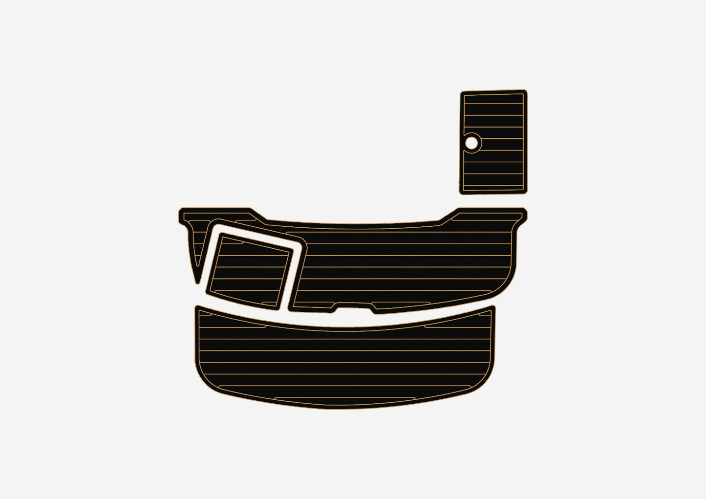 2002-2007 Cobalt 240 sp Cockpit Swim platform 1/4" 6mm EVA faux teak mat Floor