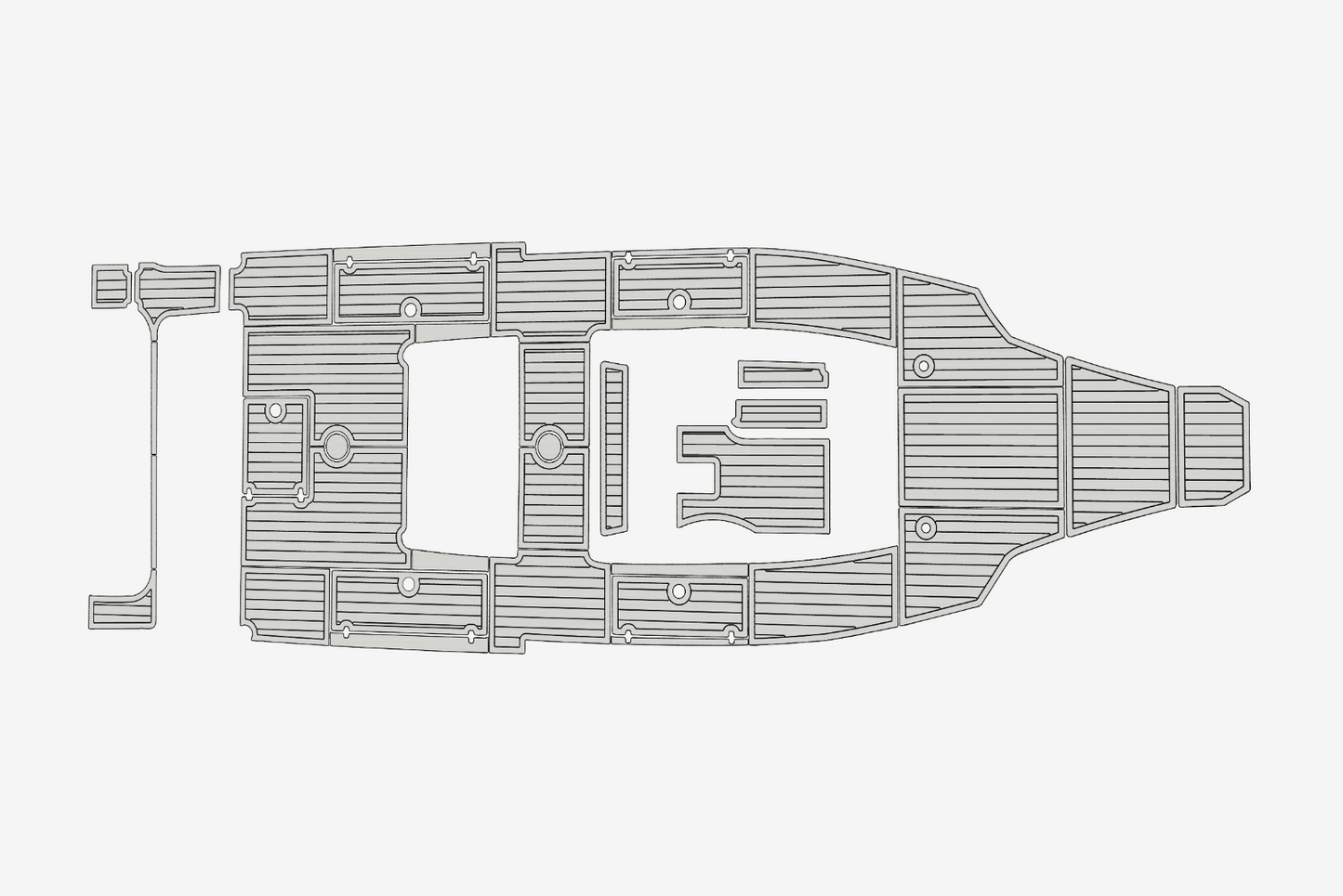 2015 Cobia 34 Cockpit Swim platform 1/4"6mm EVA Foam carpet marine floor
