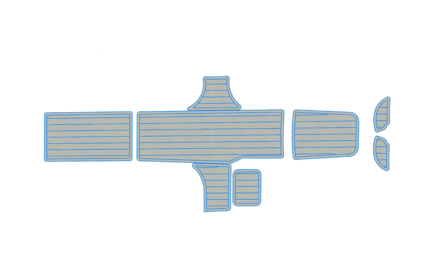 2015-2017 Bayliner Element XL Cockpit Swim platform 1/4" 6mm EVA faux teak Floor