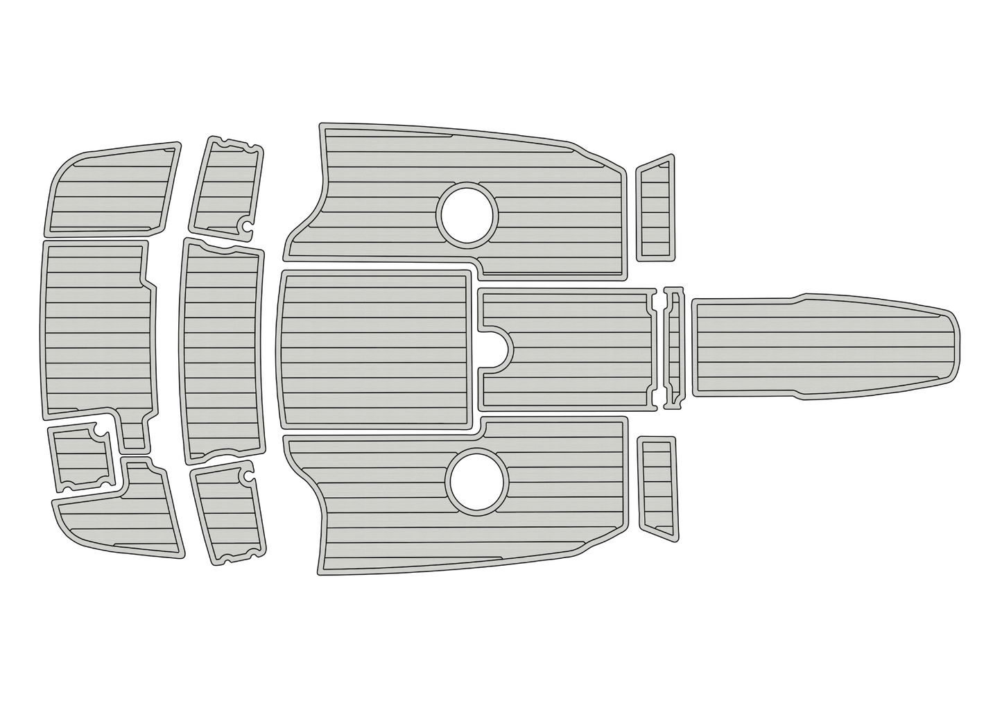2000-2003 Chaparral 216 SSI Cockpit Swim platform 1/4"6mm EVA foam floor