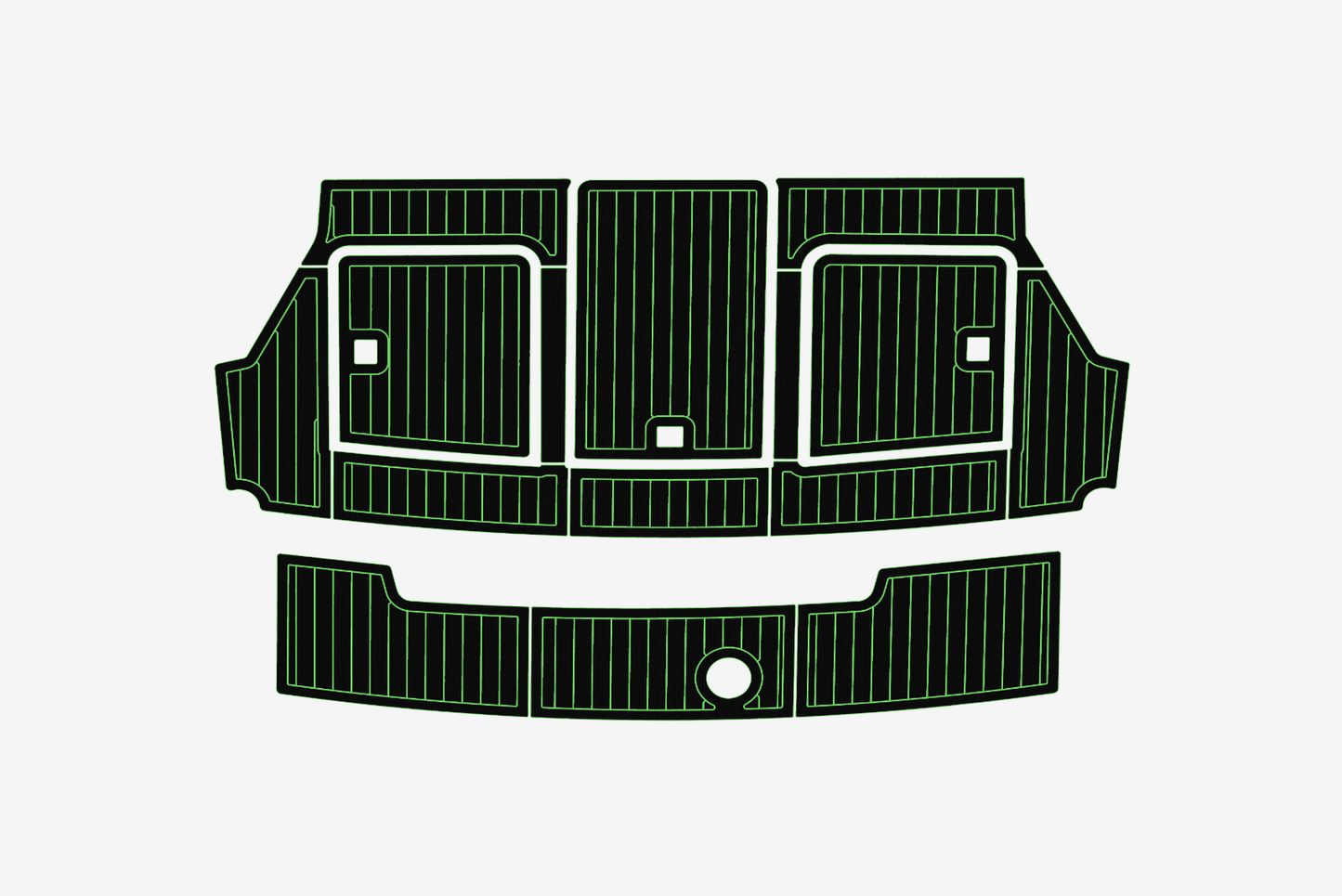 Carver 37 Cockpit Swim platform 1/4"6mm EVA Foam carpet marine floor