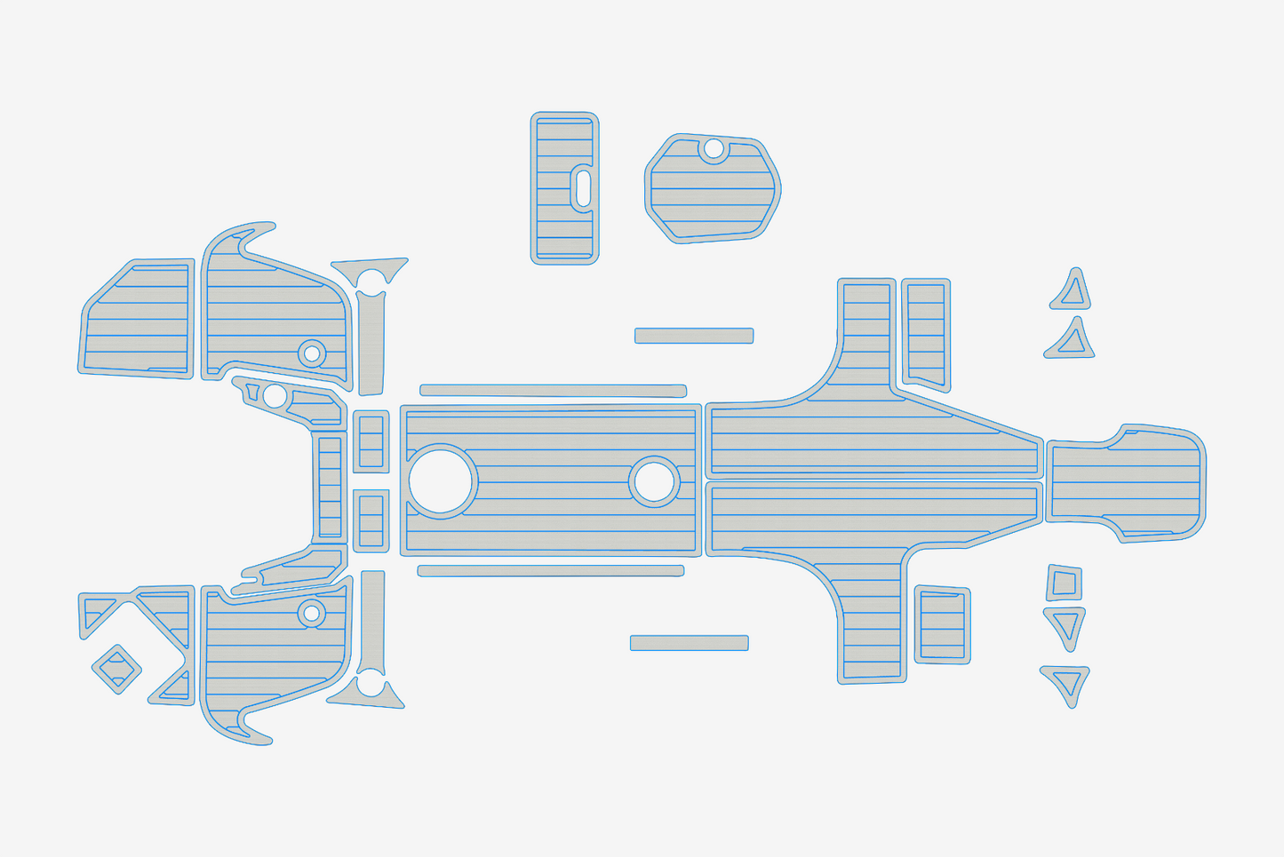 2019-2021 Bayliner Element E21 Cockpit Swim platform 1/4"6mm EVA foam mat floor