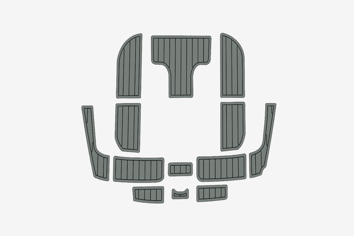2008-2013 Hunter 45ds Cockpit Swim platform 1/4"6mm EVA Foam floor