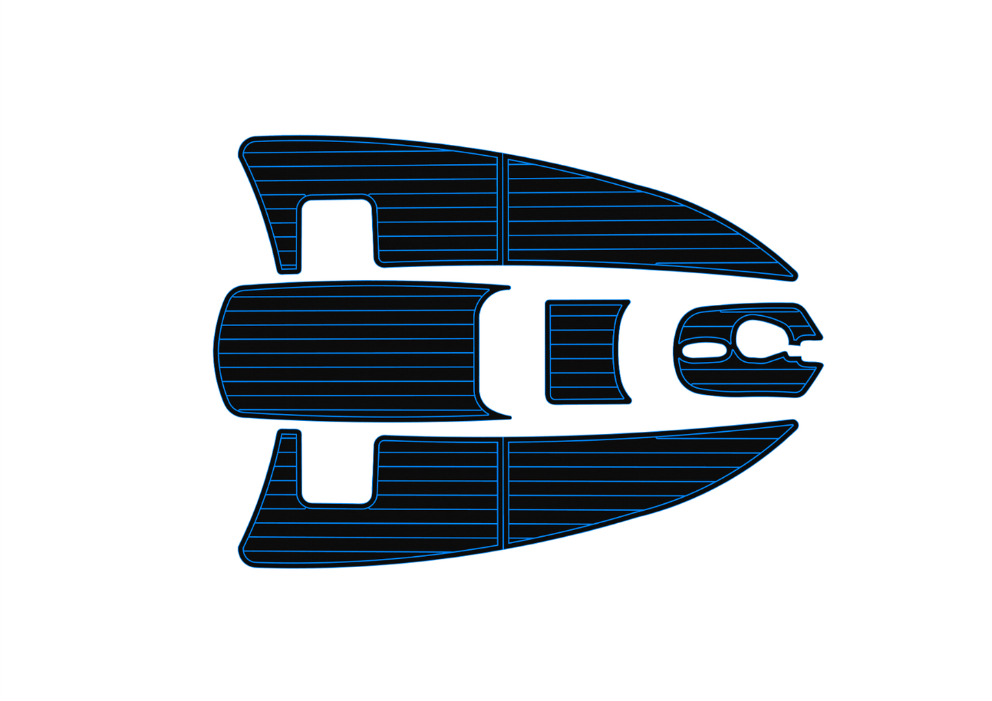 2000-2009 Bayliner 2855 Upper Deck Cockpit 1/4" 6mm EVA faux teak mat floor
