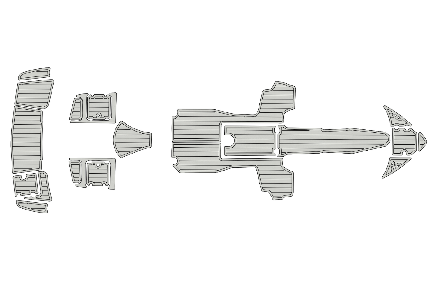 2019 Chaparral H20 23 Cockpit Swim platform bow 1/4"6mm EVA foam floor