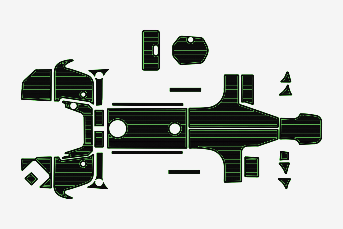 2019-2021 Bayliner Element E21 Cockpit Swim platform 1/4"6mm EVA foam mat floor
