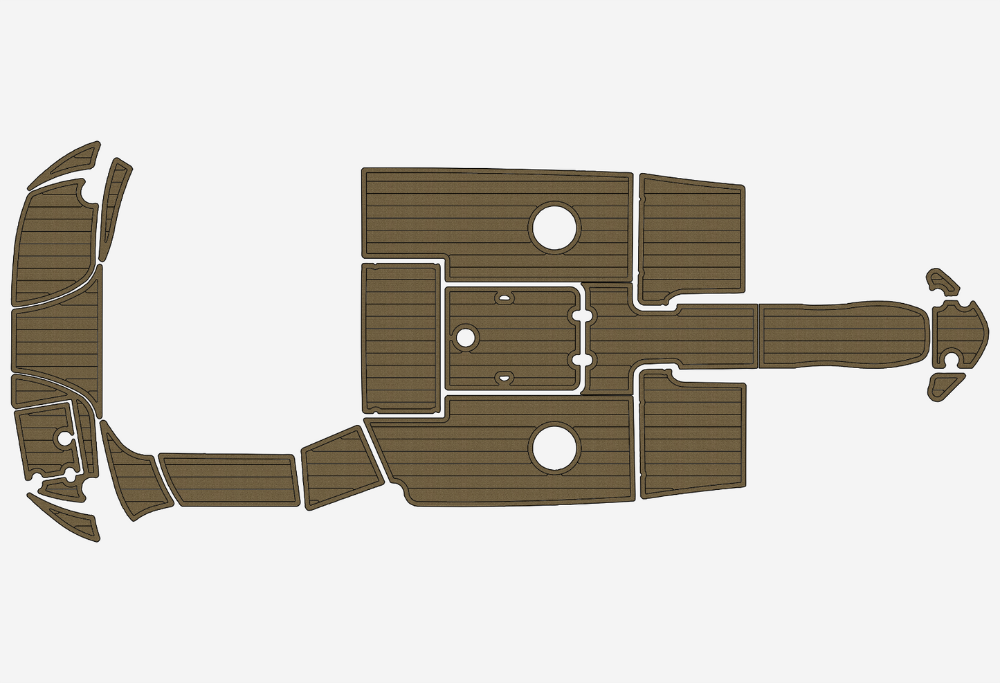 2006-2010 Crownline 210 LS Cockpit Swim platform Bow 1/4"6mm EVA foam faux floor
