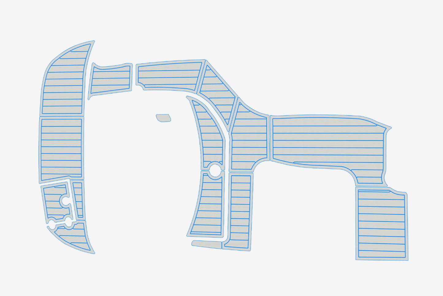 2004-2009 Crownline 270 Cockpit Swim platform 1/4"6mm EVA Foam carpet floor