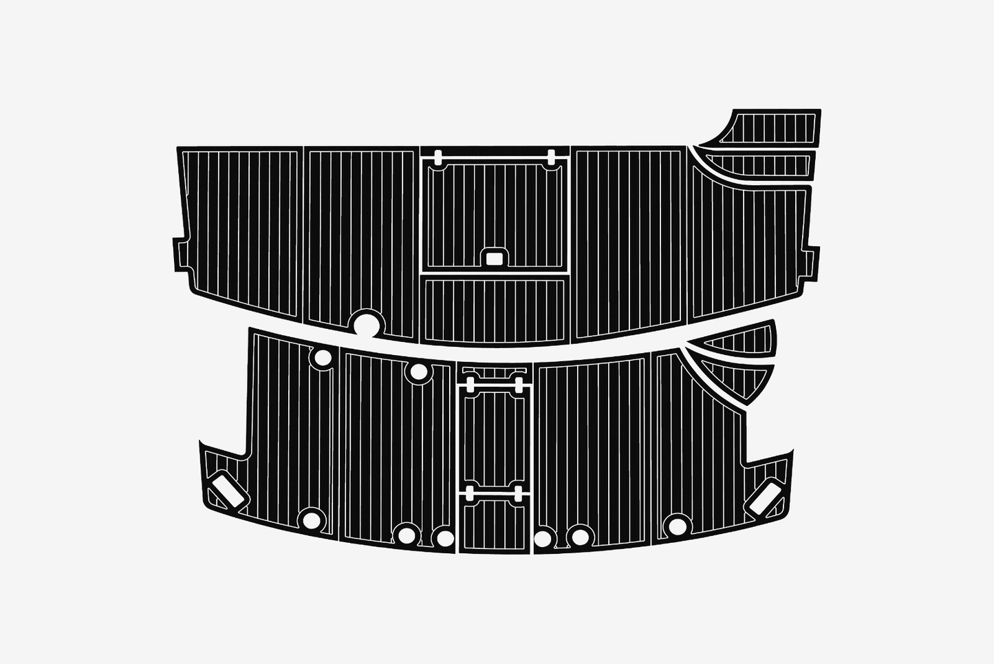 2004 Grand Alaskan 65 Cockpit Swim platform 1/4"6mm EVA Foam carpet marine floor