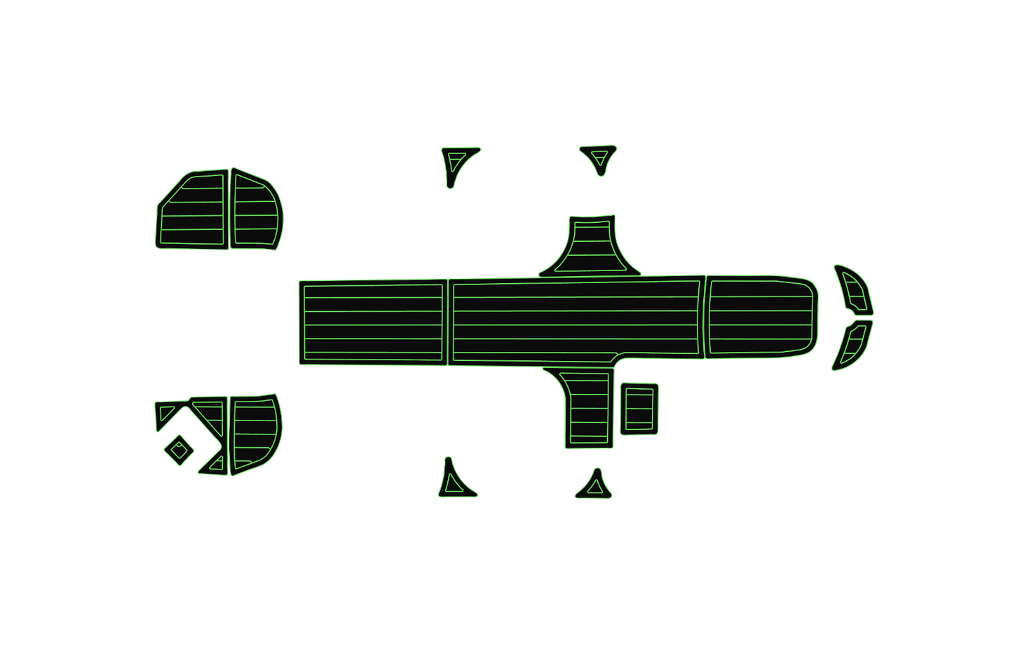 2017-2023 Bayliner Element E18 Cockpit Swim platform Bow 1/4"6mm EVA foam floor