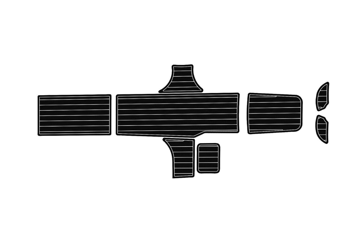 2015-2017 Bayliner Element XL Cockpit Swim platform 1/4" 6mm EVA faux teak Floor