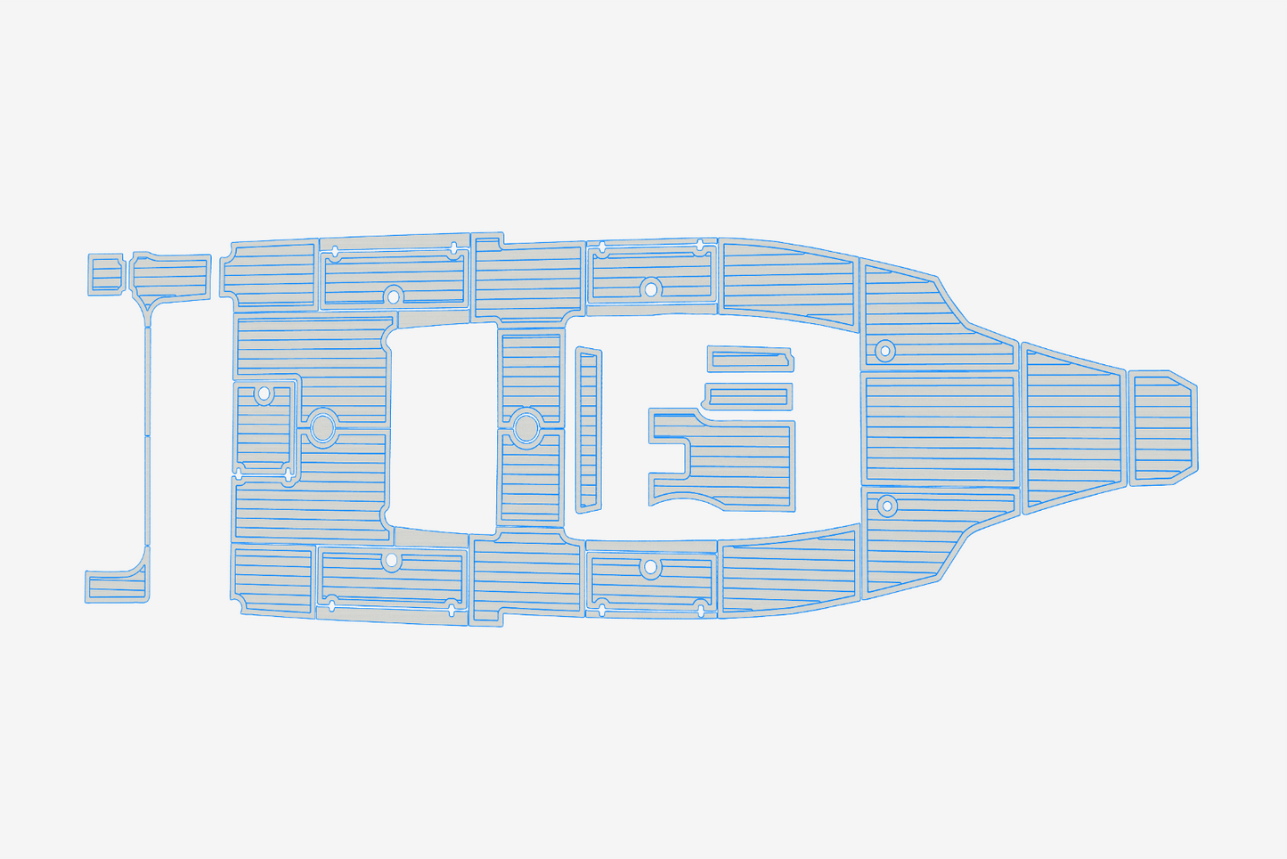 2015 Cobia 34 Cockpit Swim platform 1/4"6mm EVA Foam carpet marine floor