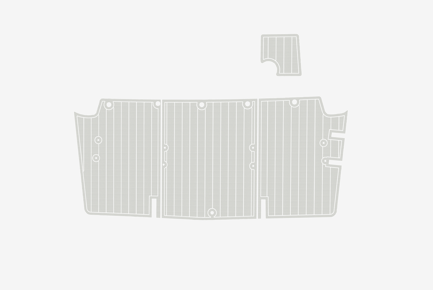 1996-2002 Bayliner 2855 Custom Cockpit Swim platform 1/4"6mm EVA foam faux floor