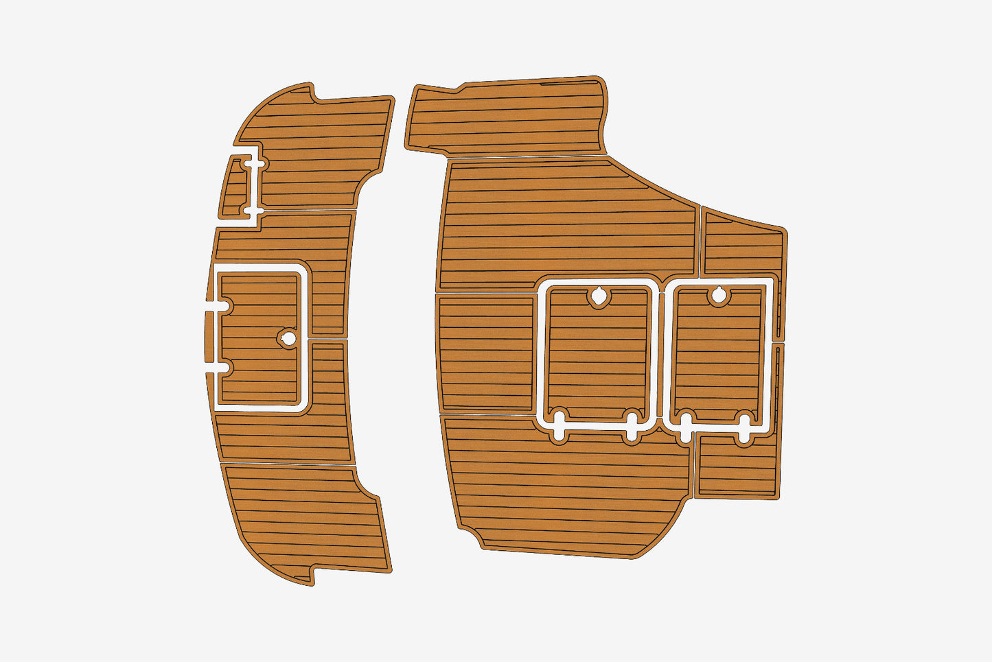 1998-2000 Birchwood 440 Cockpit Swim platform 1/4" 6mm EVA Teak deck floor