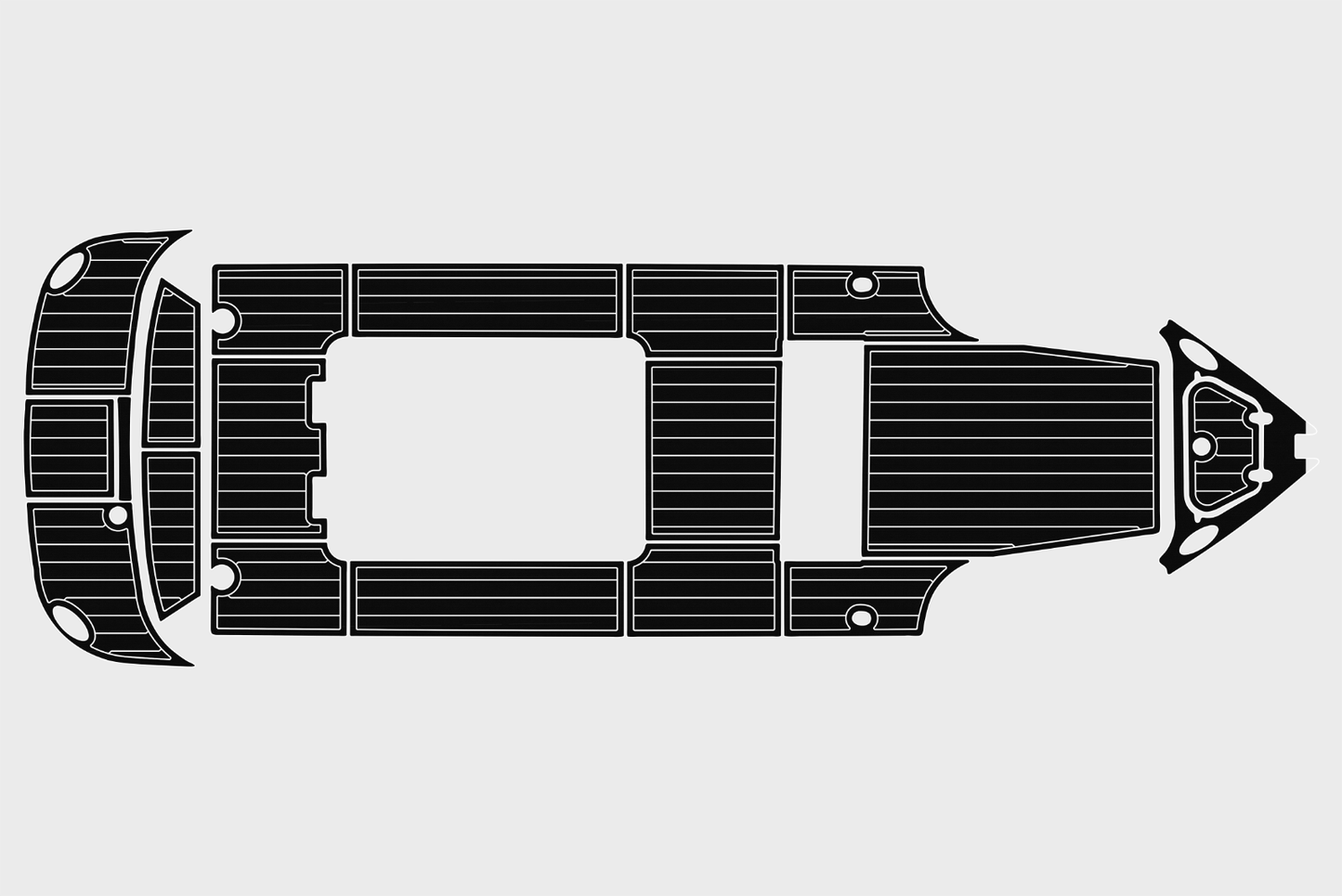1997 Novurania 21 Equator Cockpit Swim platform bow 1/4"6mm EVA Foam faux floor