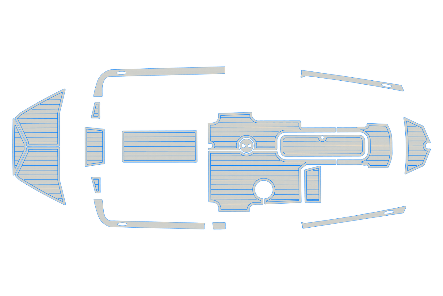 2019-2023 Bayliner HeyDay WT2DC Cockpit Swim platform Bow 1/4"6mm EVA foam floor