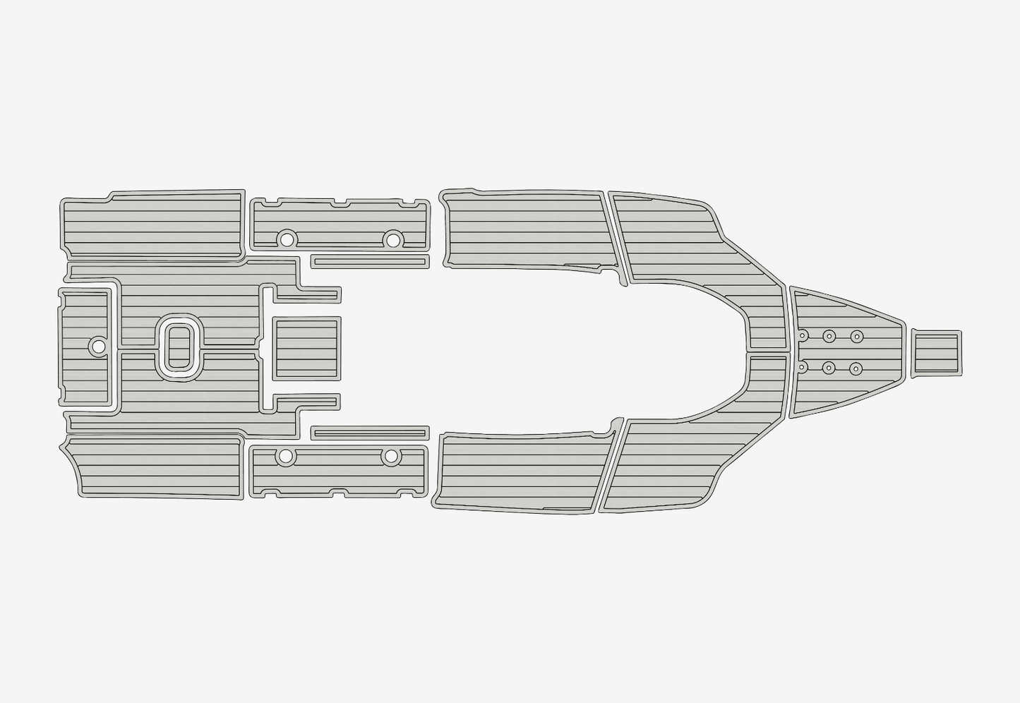 2022 Tidewater 272 CC Cockpit Swim platform 1/4"6mm EVA foam faux floor